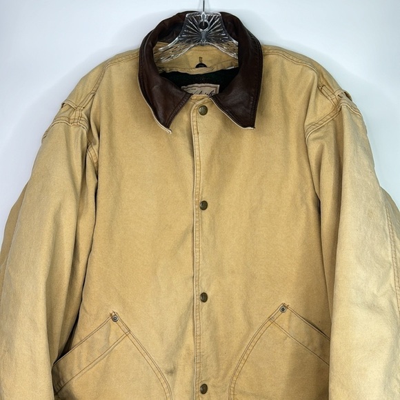 Vintage Woolrich Wool Blanket Lined Canvas Chore Jacket Large - Picture 2 of 14